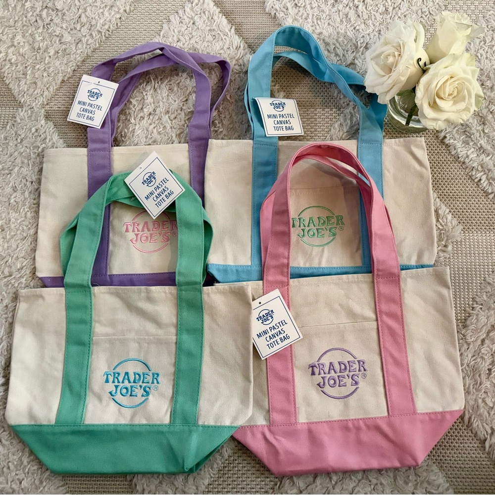 Vibrant Pink and Green Canvas Totes for Everyday Use